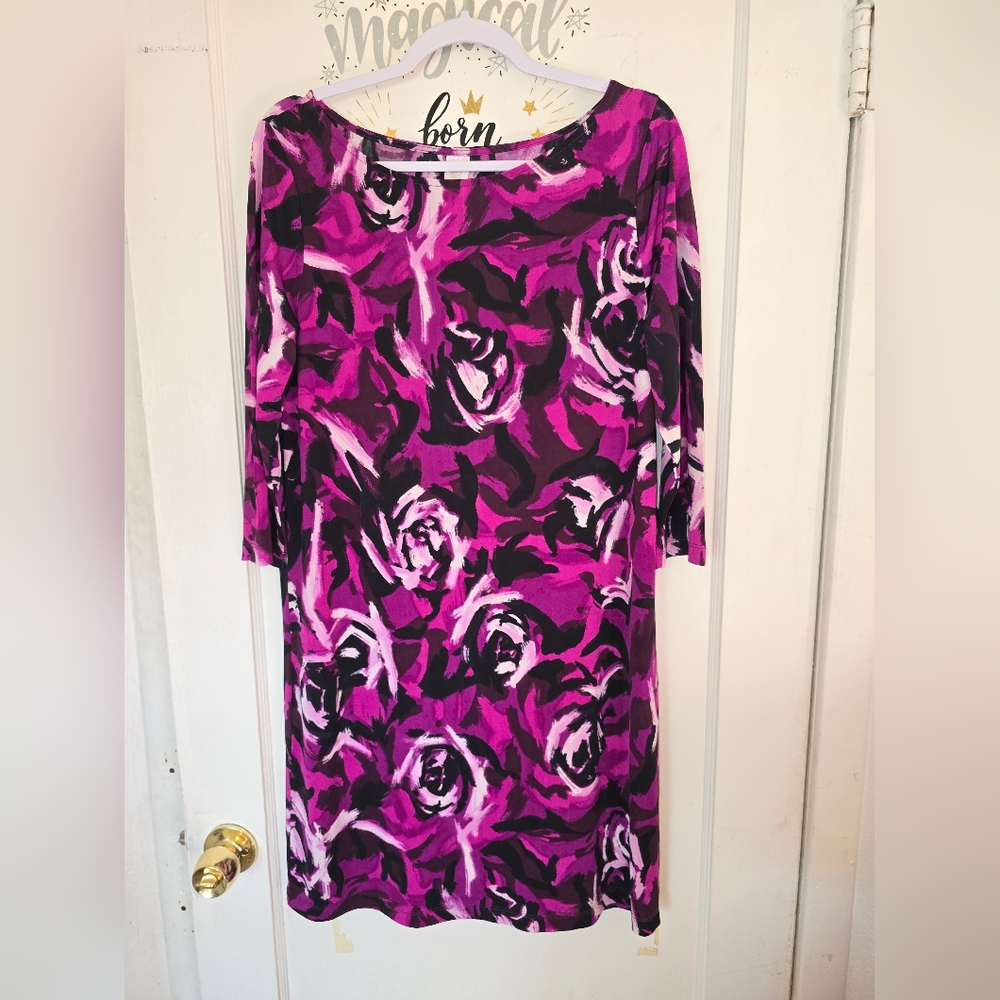 Floral Print Women's Dress EUC Size Large